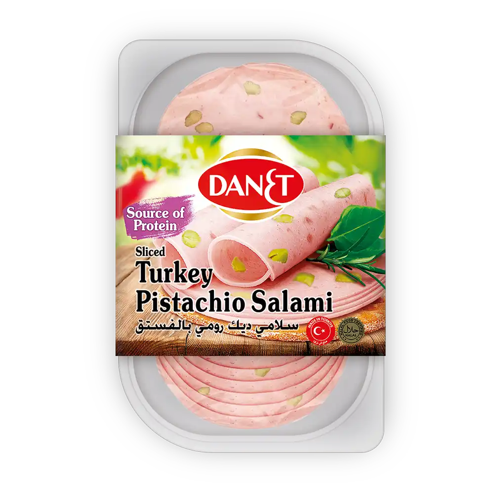 Turkey Salami Pistachio | Sliced